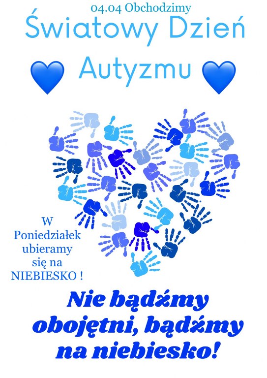 Plakat informujący o Światowym Dniu Autyzmu